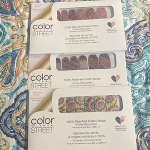 3 NIB ColorStreet Manicure Strip Sets